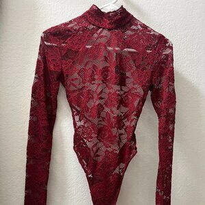 Roselle Bodysuit Wine, Outcast Clothing, Size Small